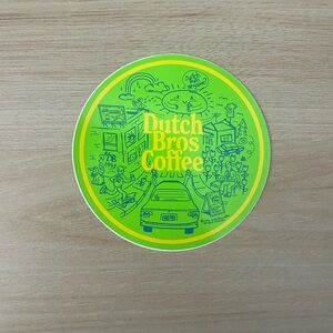 Dutch Bros Neon Green and Yellow Sticker